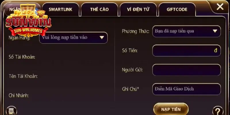 Nạp tiền để mua vé xổ số tham gia giải thưởng